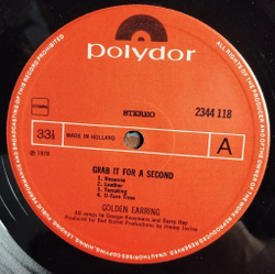 Винтажная виниловая пластинка LP Golden Earring Grab It For A Second (Holland 1978)