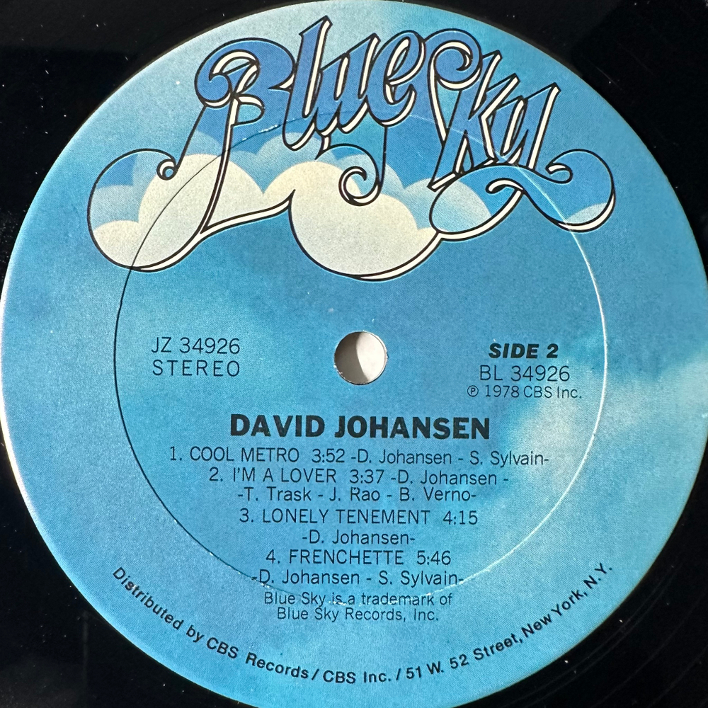 David Johansen ‎– David Johansen (США 1978г.)