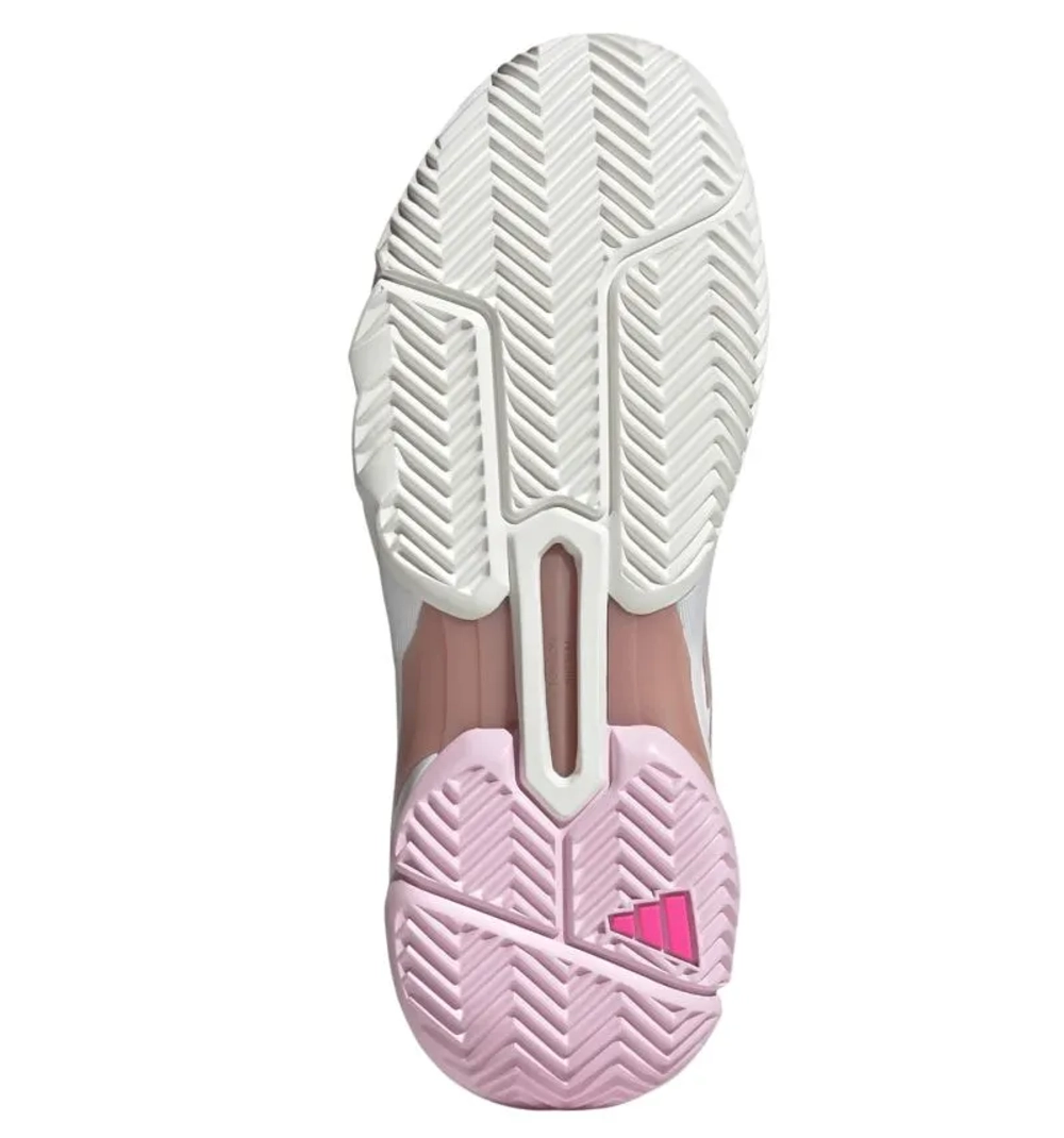 Женские теннисные кроссовки Adidas CourtJam Control 3 W - cloud white/silver metallic/lucid pink