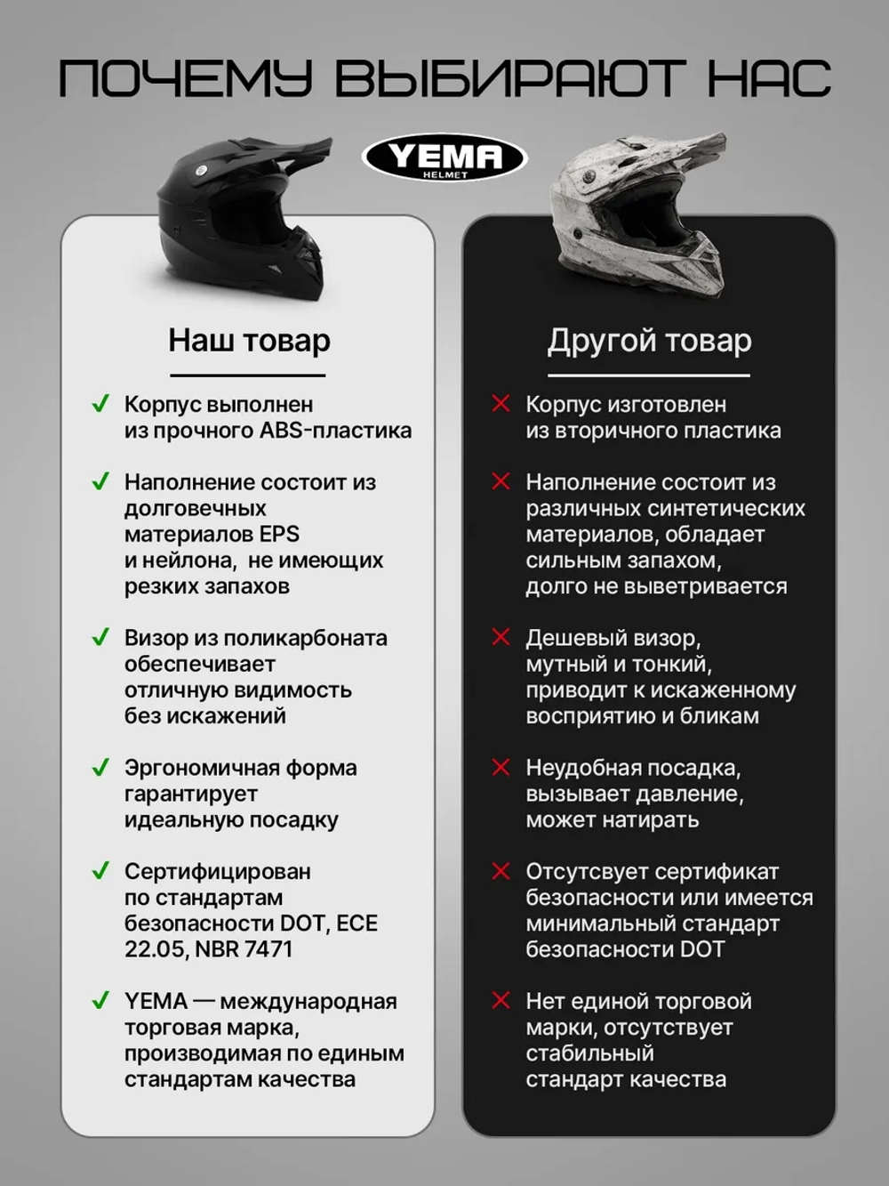 Шлем для питбайк мотошлем кроссовый эндуро оранжевый