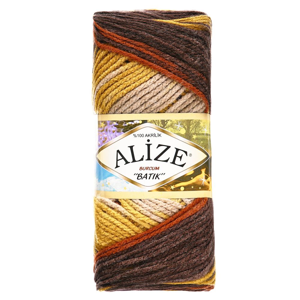 Пряжа Alize (Ализе) Burcum Batik / уп.5 мот. по 100 г, 210 м, 3379 секционный