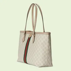 Сумка-тоут Gucci Ophidia GG среднего размера кремовый