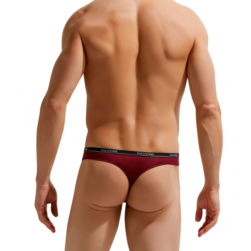 Мужские трусы-тонги с тонкой резинкой Second Skin Thong (Размер: M) (Цвет: черный)