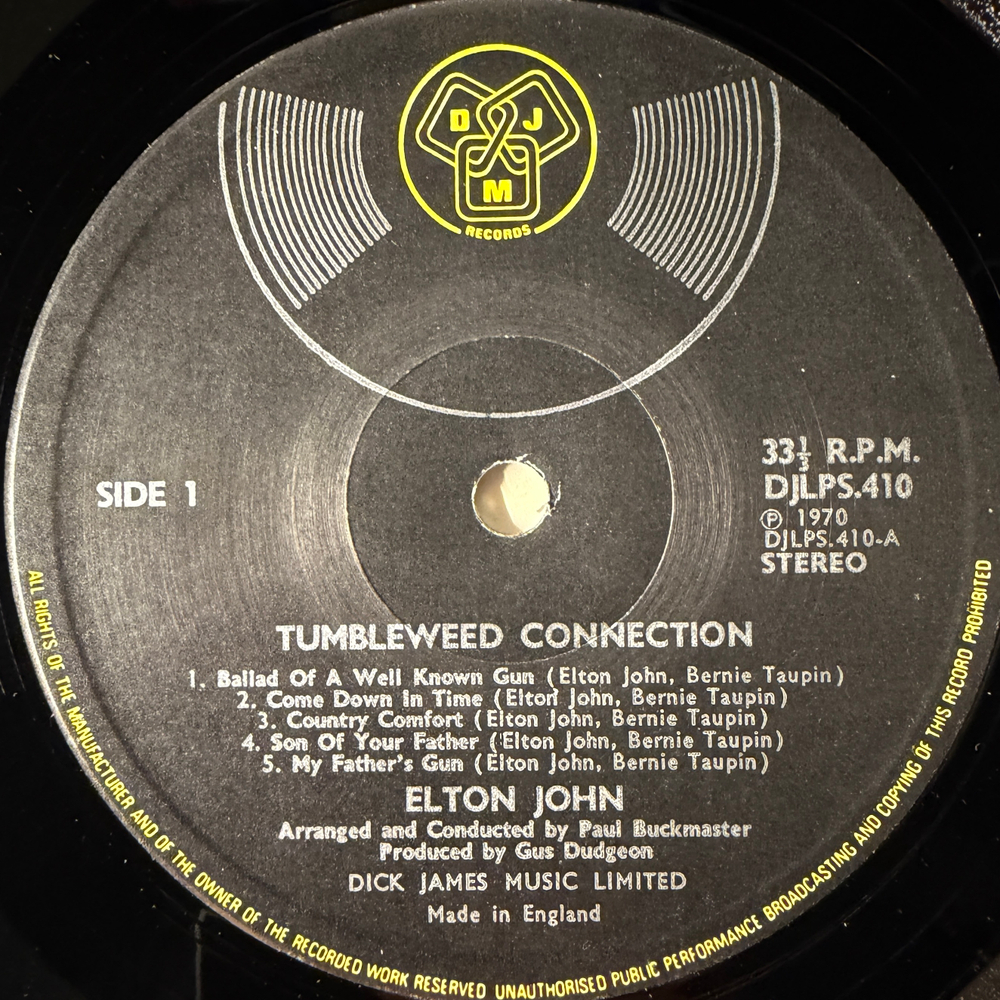 Elton John ‎– Tumbleweed Connection (Англия 1970г.)