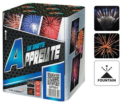 Батарея салютов "Appreiate" GP601 16 залпов * 1.2"