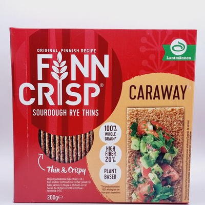 Хлебцы Finn Crisp Caraway Ржаные с тмином 1 уп. 200 г (Из Эстонии)