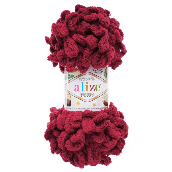 Пряжа Alize (Ализе) Puffy / уп.5 мот. по 100 г, 9м, 107 фуксия A