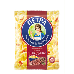 Вермишель ПЕТРА со вкусом говядины 50г пакет 1/56