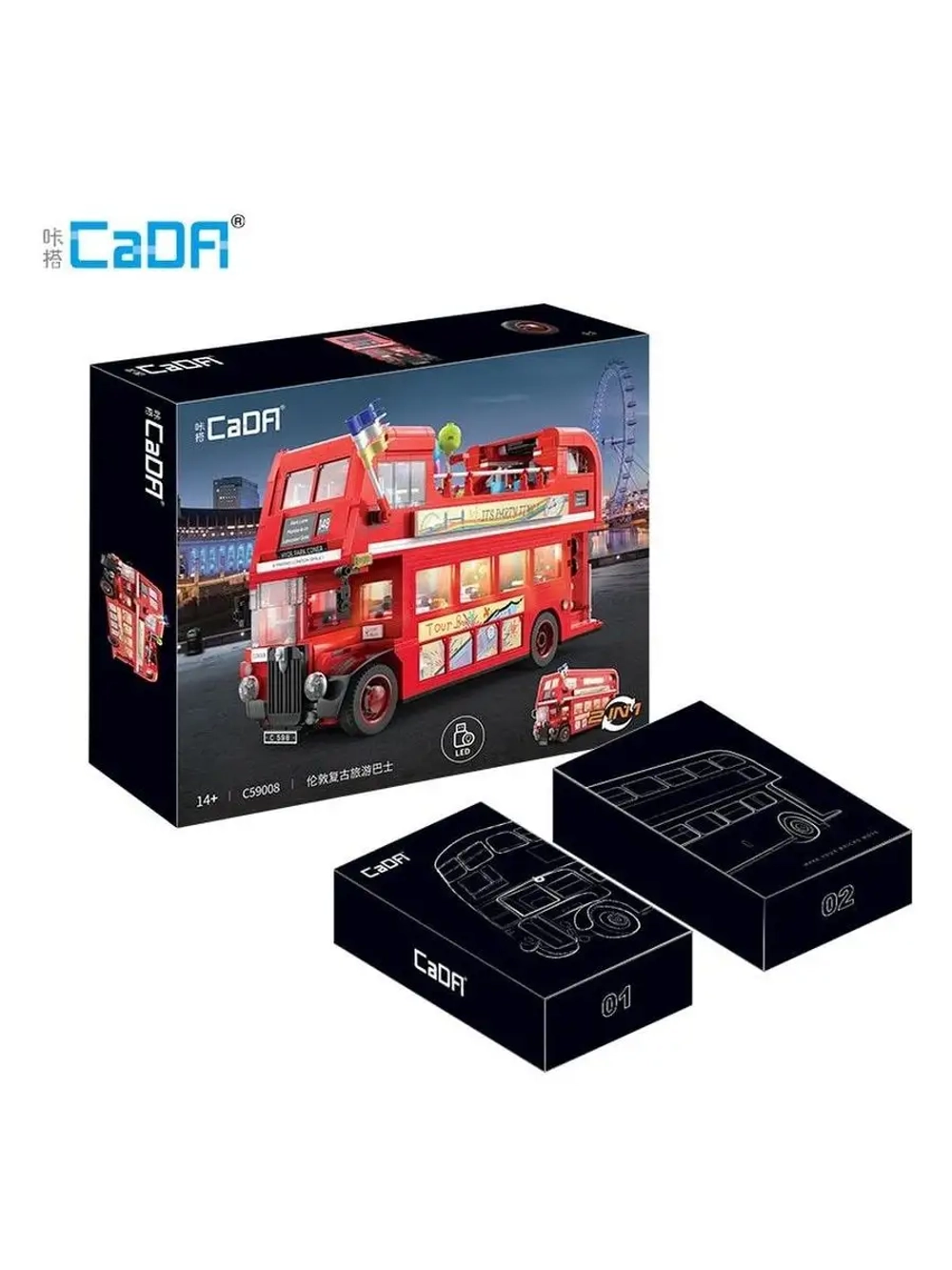 Конструктор CADA Лондонский туристический автобус C59008W