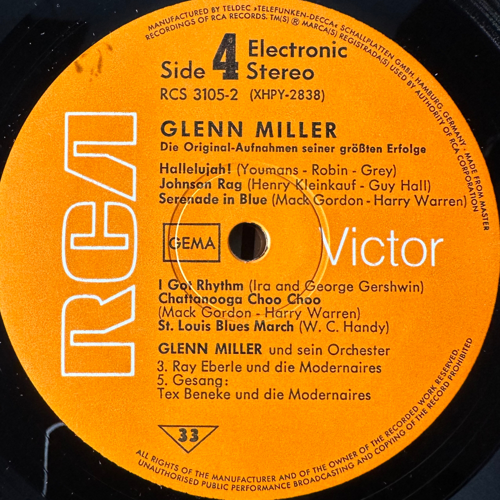 Glenn Miller ‎– Die Originalaufnahmen Seiner Größten Erfolge 2LP (Германия)
