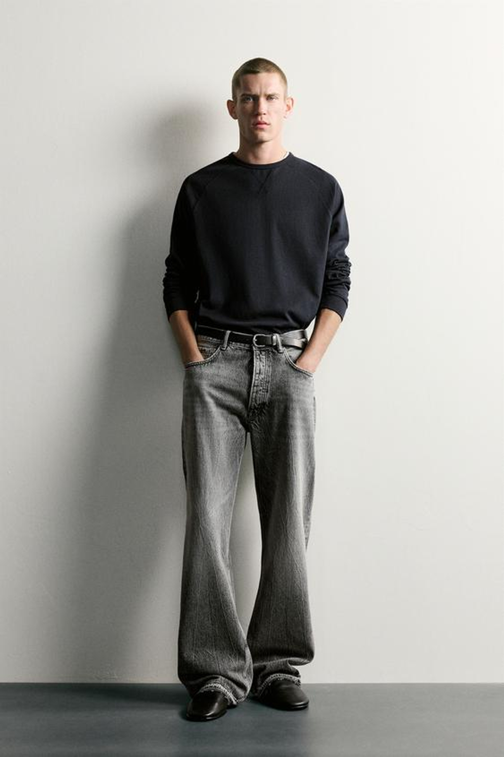 ZARA ДЖИНСЫ LOOSE FIT, МЯГКИЙ СЕРЫЙ