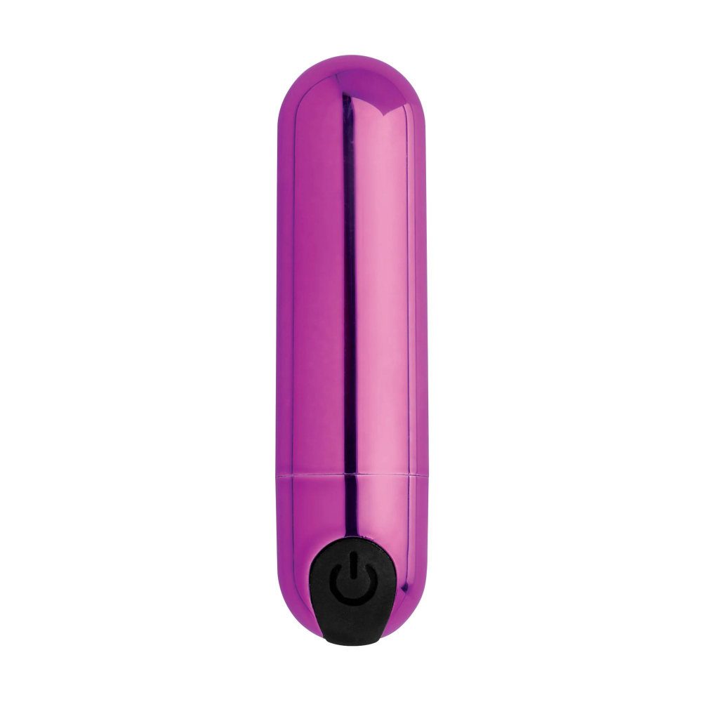 Лиловая вибропуля 10X Rechargeable Vibrating Metallic Bullet (Цвет: лиловый)