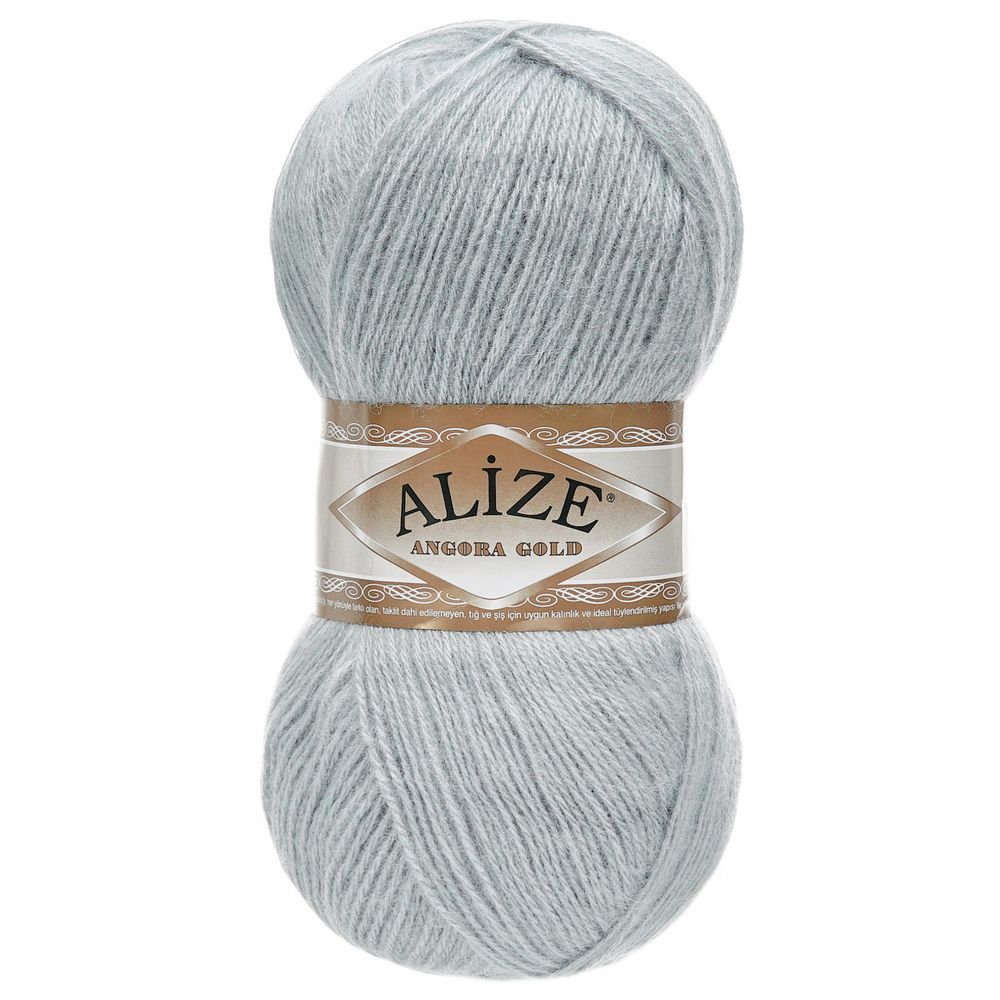 Пряжа Alize (Ализе) Angora Gold / уп.5 мот. по 100 г, 550м, 021 светло-серый A