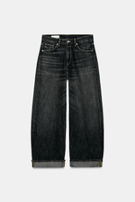 ДЖИНСЫ TRF BAGGY FOLDED СО СРЕДНЕЙ ПОСАДКОЙ — ZARA