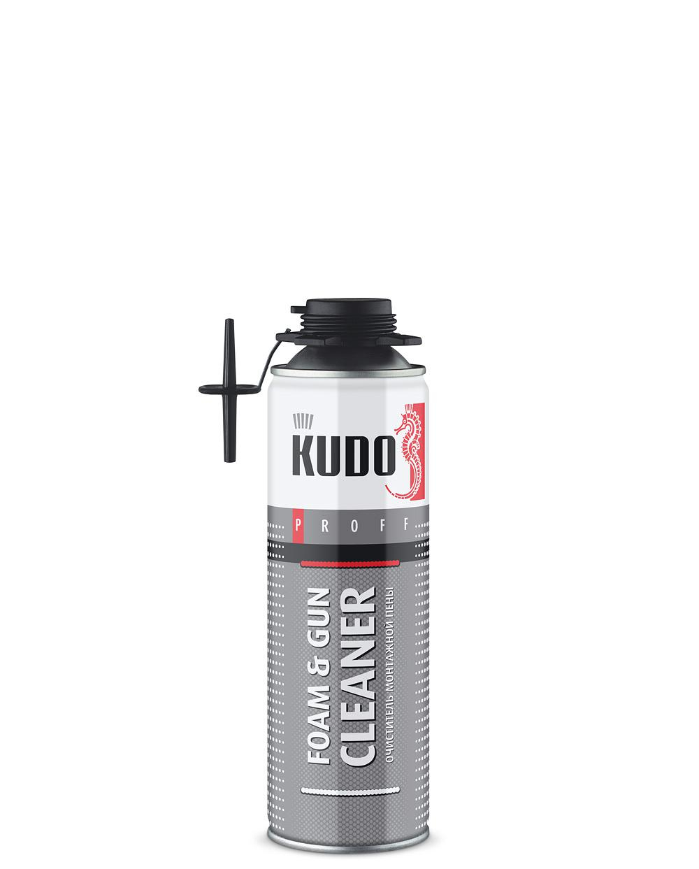Очиститель монтажной пены профессиональный KUDO PROFF PROFF FOAM&GUN CLEANER (650мл)