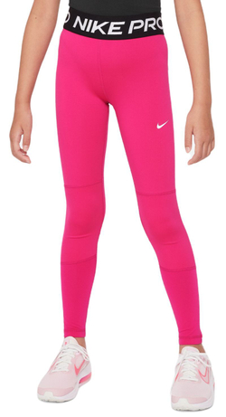 Штаны для девочки теннисные Nike Pro Dri-FIT Leggings - fireberry/black/white