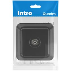 Розетка Intro Quadro 2-301-05 TV одиночная IP20 ОУ антрацит | Intro
