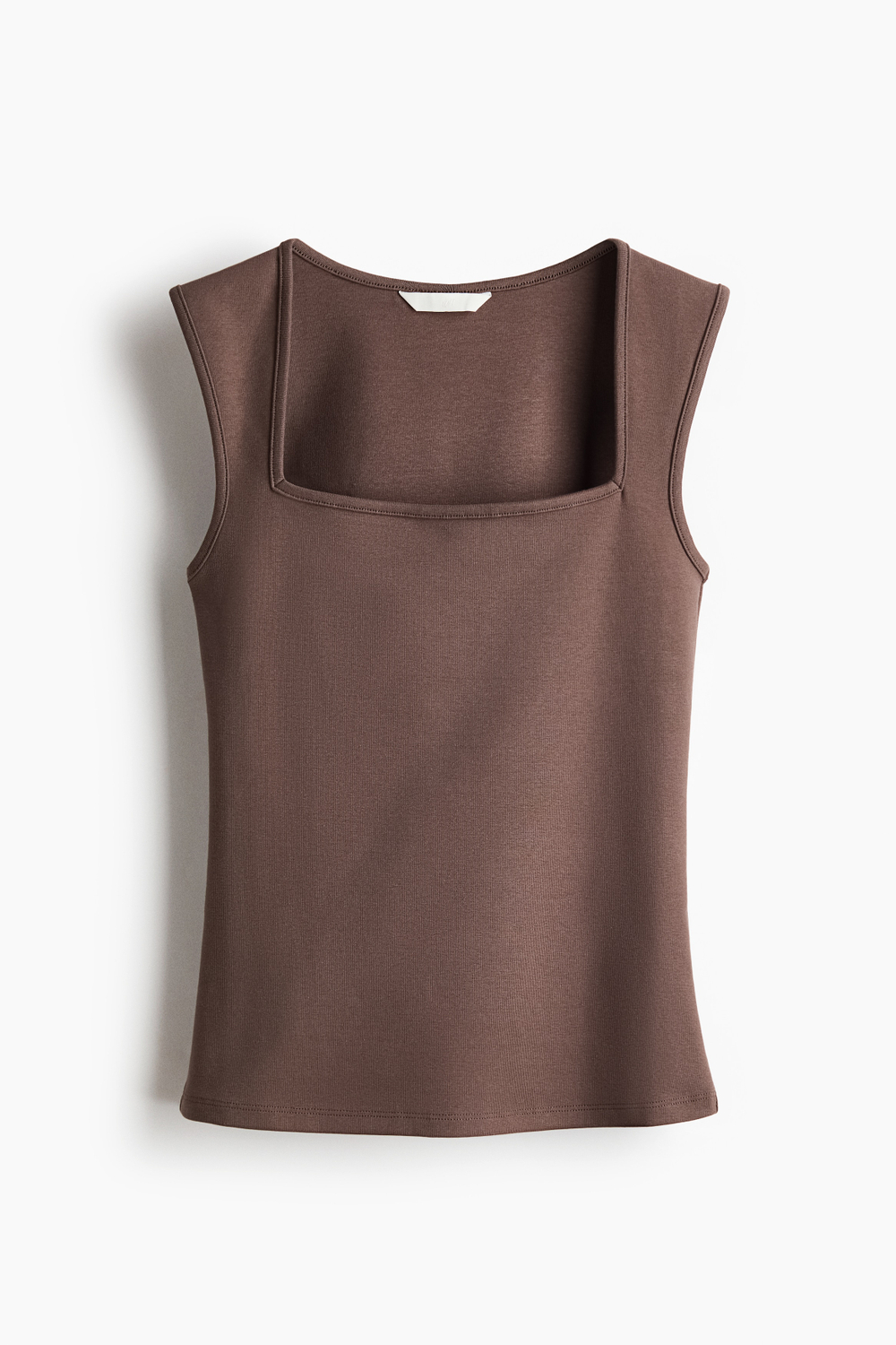 Топ в рубчик с квадратным вырезом - H&M