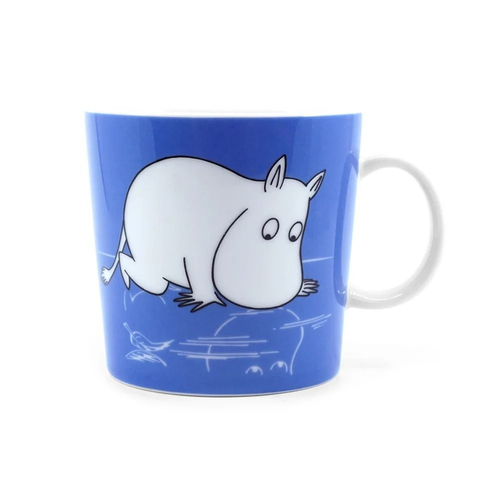 Moomin Кружка Arabia Muumipeikko, муми-тролль на льду, синяя 400 мл (Из Финляндии)