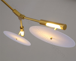 Ceiling design lamp Branching Discs by Lindsey Adelman (11 lampshade ов,  Gold)