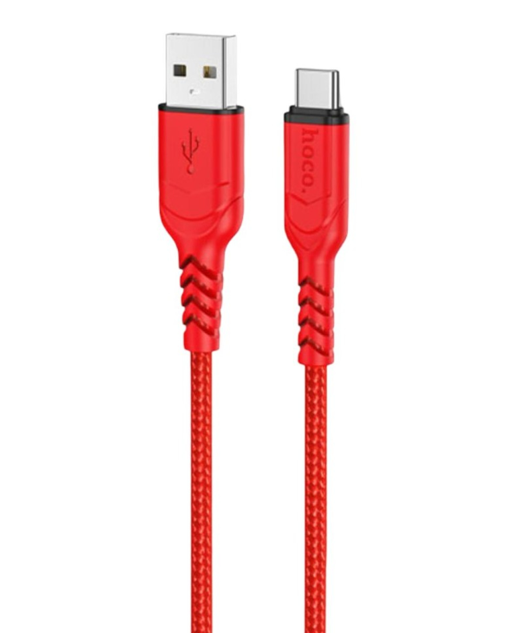 Usb Кабель-зарядка Type-C Hoco X59 3A 1м в тканевой оплётке красный