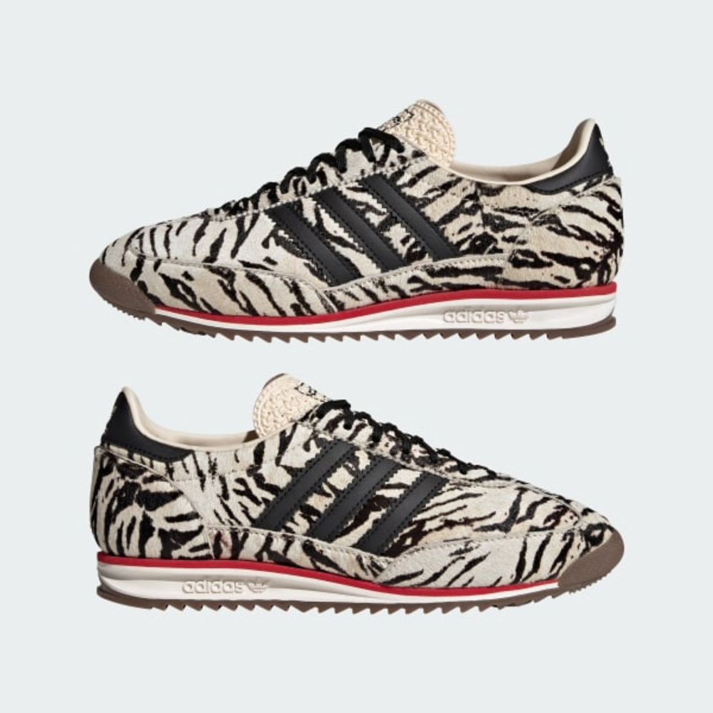 ADIDAS Кроссовки SL 72 OG с анималистическим принтом, белый/черный