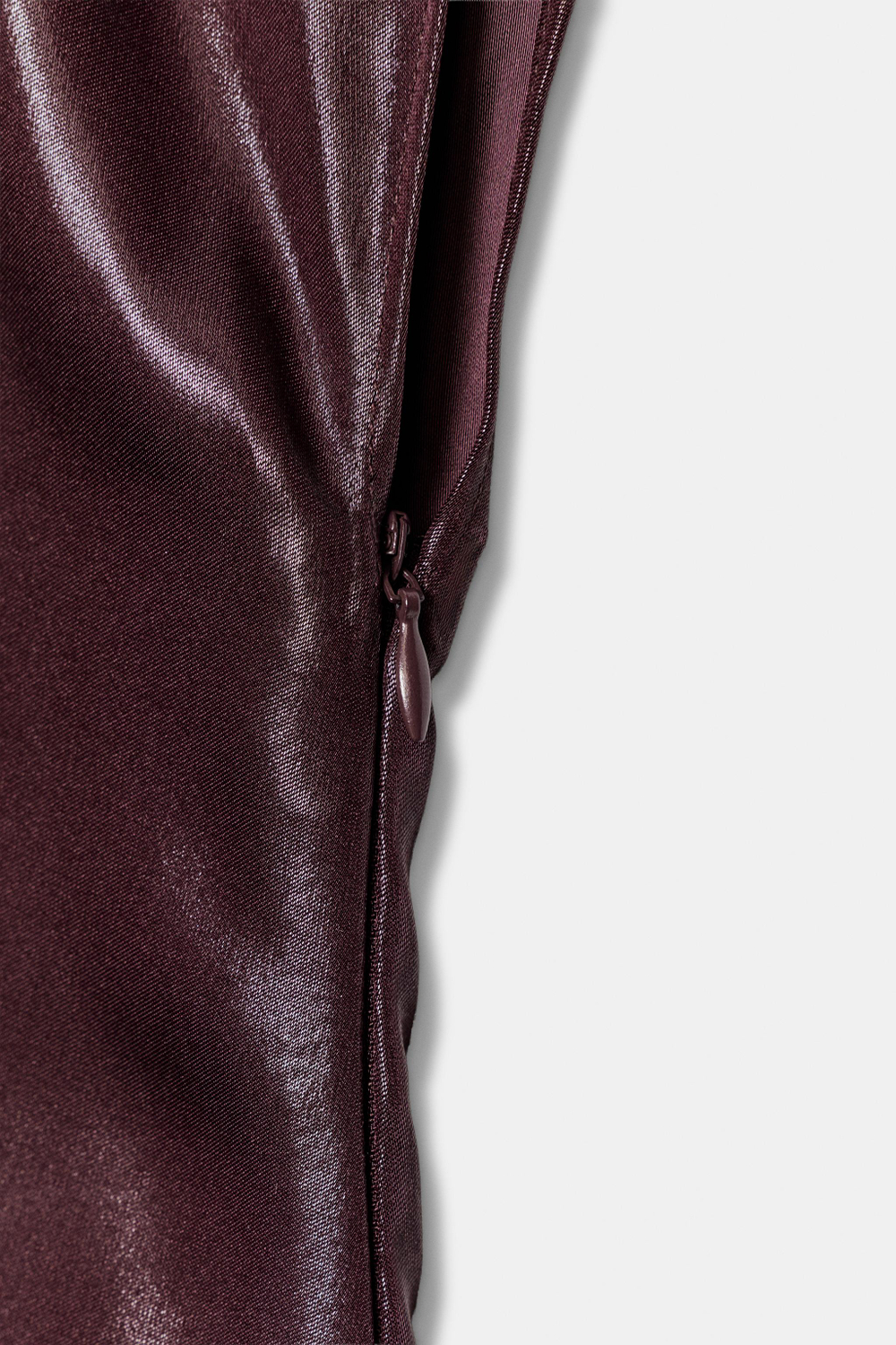 АТЛАСНОЕ ПЛАТЬЕ МИДИ С БЛЕСКОМ — ZARA