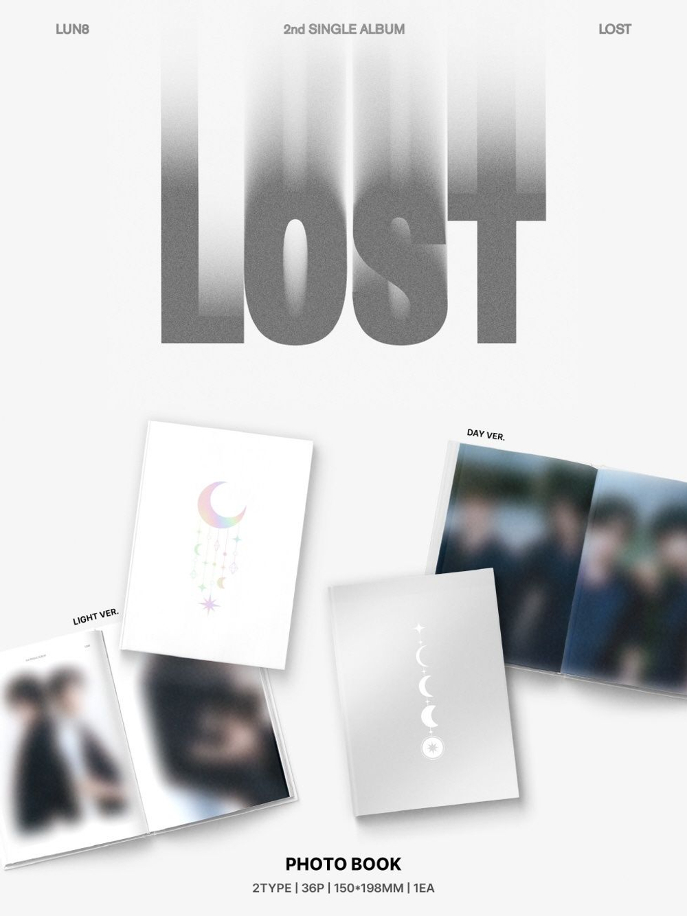 Альбом LUN8 - LOST 2nd Single Album 2 Version SET (META)