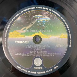 Винтажная виниловая пластинка LP Black Sabbath Technical Ecstasy (Япония 1976) (Без Оби)