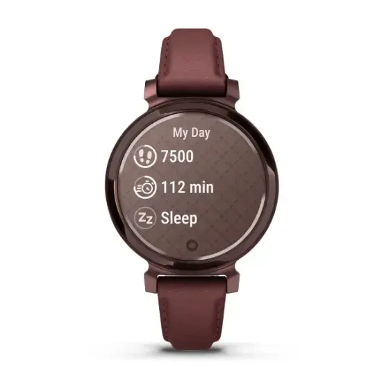 Умные часы Garmin Lily 2 Classic темно-бронзовые с шелковичным кожаным ремешком