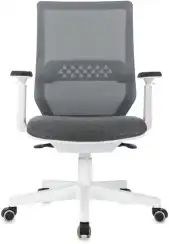 Кресло эргономичное Бюрократ MC-W611N серый TW SQU GR E9181_11 сетка/ткань крестов. пластик пластик белый
