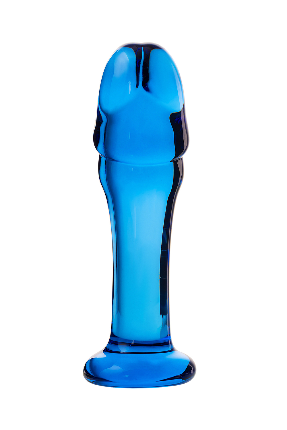 Фаллоимитатор анальный Sexus Glass стеклянный синий 13,5 см