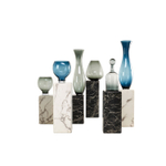 Приставной столик Pols Potten Pillar marble white S, белый