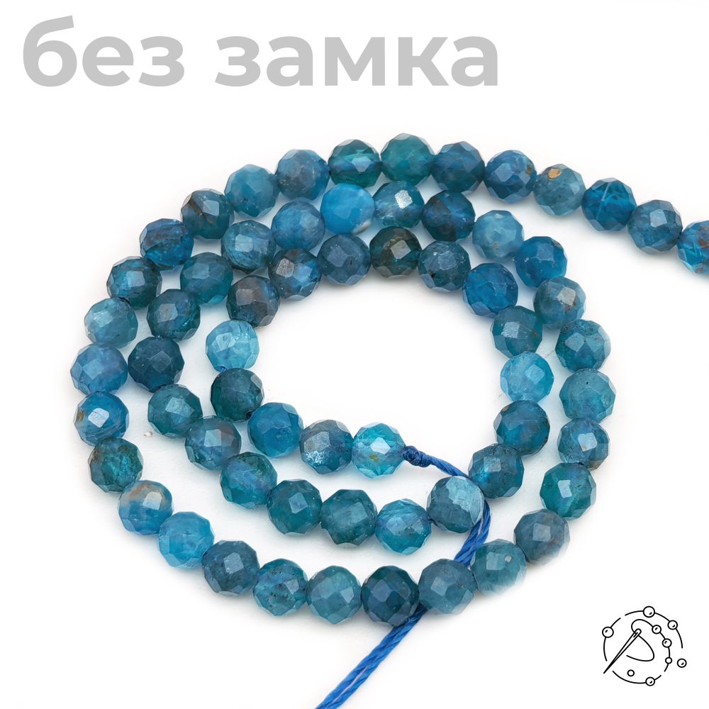 Нить из бусин Апатит, 4 мм с огранкой