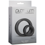 Чёрные эрекционные кольца Premium Silicone C-Rings (Цвет: черный)
