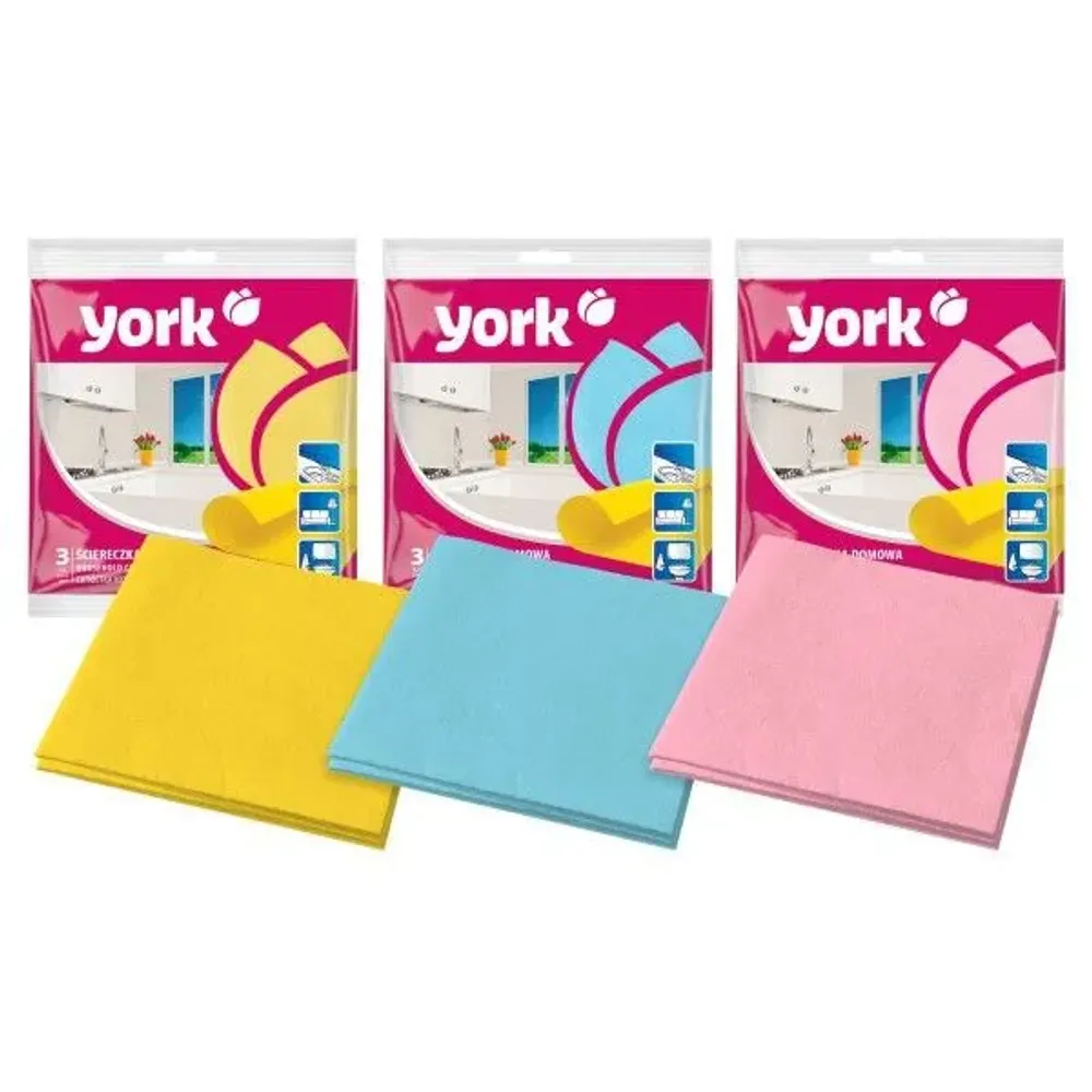 Салфетка вискозная Домашняя YORK 3шт. (35см)