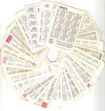 № 3 Набор Календариков 25 шт. Страхование 1974-1990 гг.