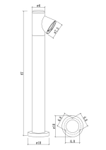 Ландшафтный светильник Arte Lamp BROOKLYN A2063PA-1BK, 1хGU10