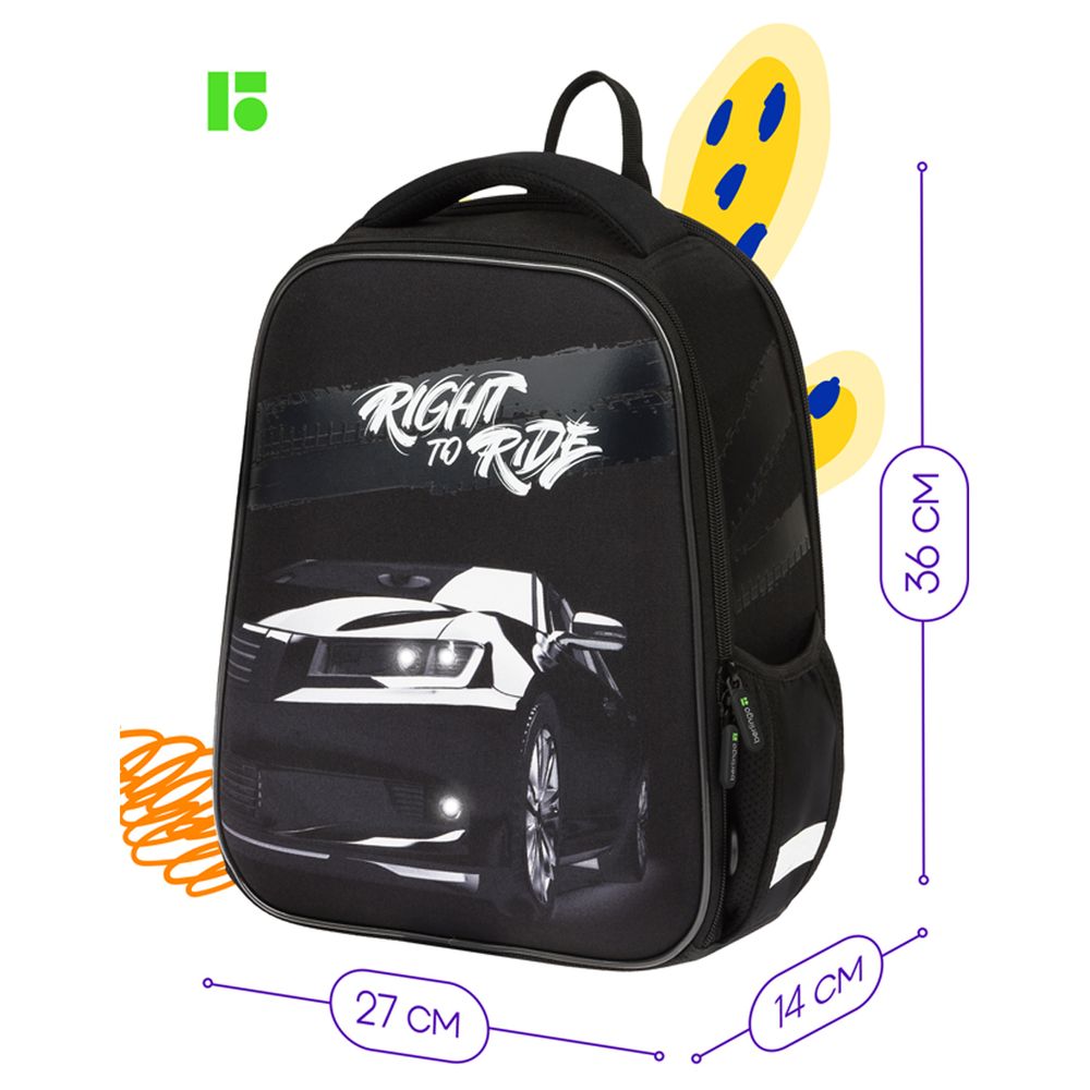 Ранец Berlingo Expert Mini Right to ride 36х27х14см, 2 отд., анатомическая спинка, с мешком д/обуви