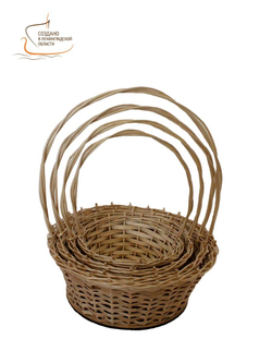 Корзина круглая подарочная арт. D340P, диаметр 34 см