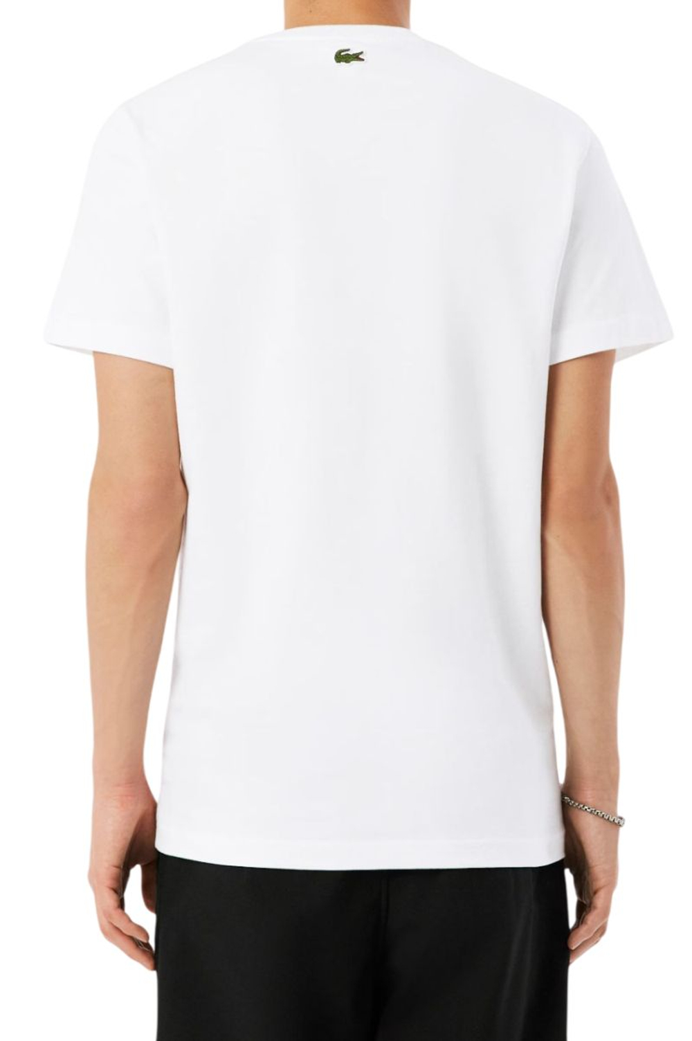 Мужская теннисная футболка Lacoste Printed Cotton - white