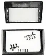Магнитола для Volkswagen Tiguan 1 2011-2016 (аварийка прямоугольная, рамка чёрная 9) - Teyes LUX ONE ROUND монитор 12.3" 2K QLED на Android 10, Быстрая, CarPlay, 4G SIM-слот