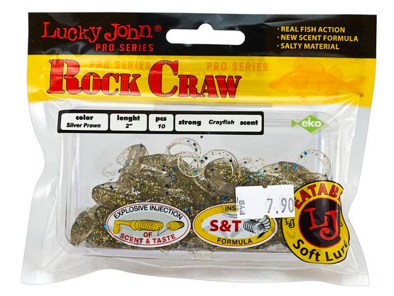 Твистеры съедобные LJ Pro Series ROCK CRAW 2.0in (5,1 см), цв. CA35, 10 шт.