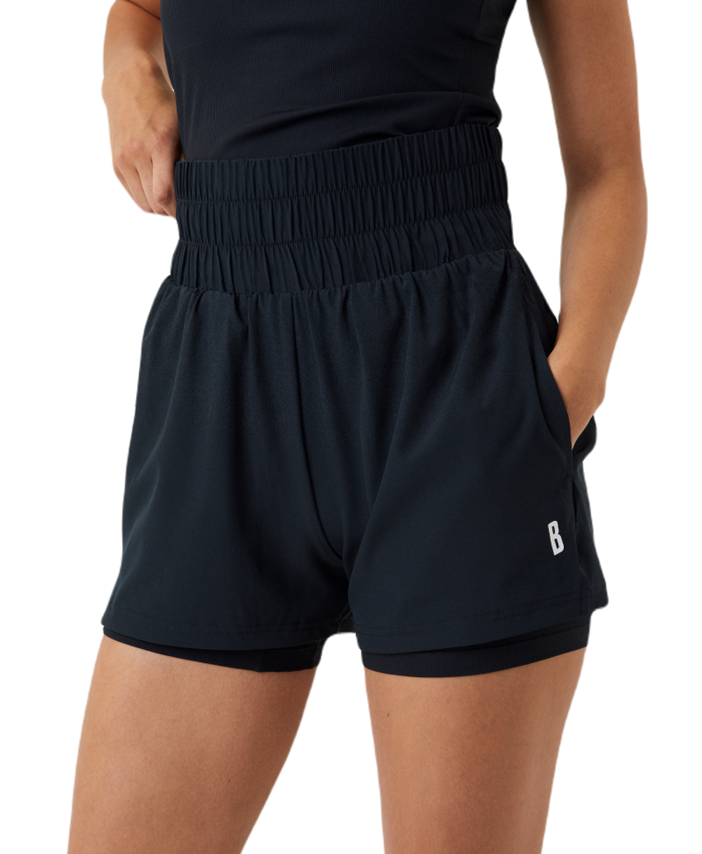 Женские Шорты теннисные Björn Borg Ace Shorts - black beauty