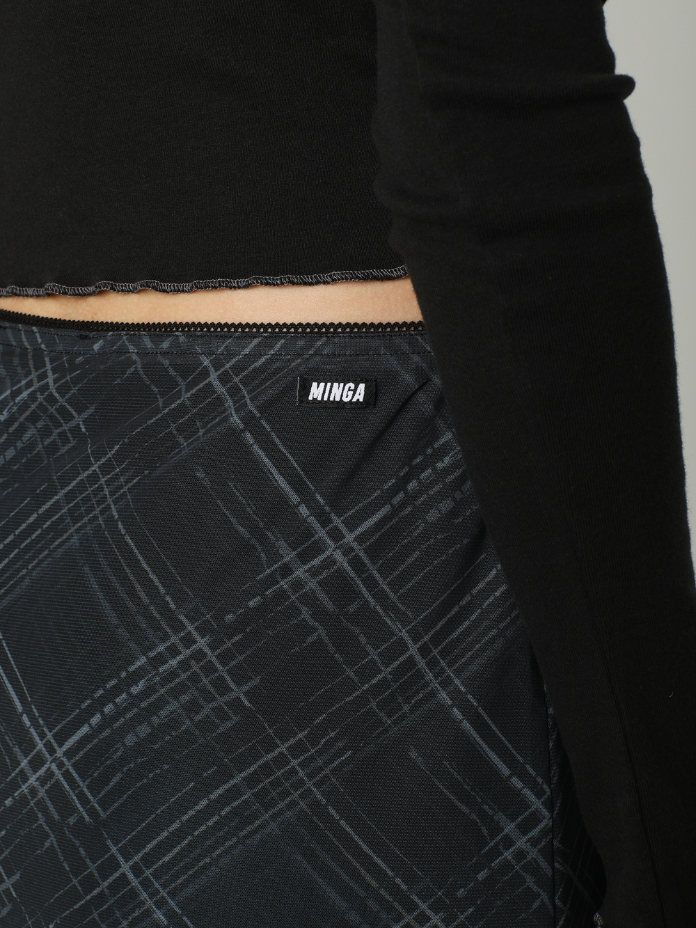 Юбка Erika Black Checked Mesh