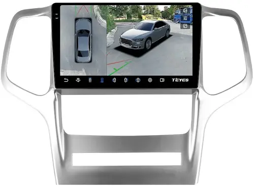 Магнитола для Jeep Grand Cherokee WK2 2010-2013 - Teyes CC3-2K-360 на Android 10, Быстрая, 2K QLED, CarPlay, 4G SIM-слот, 4 камеры в комплекте