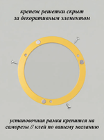 Решетка вентиляционная на магнитах КП100 Манго