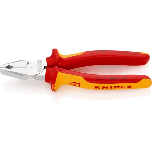 Плоскогубцы комбинированные особой мощности хромированные 180 мм Knipex 02 06 180