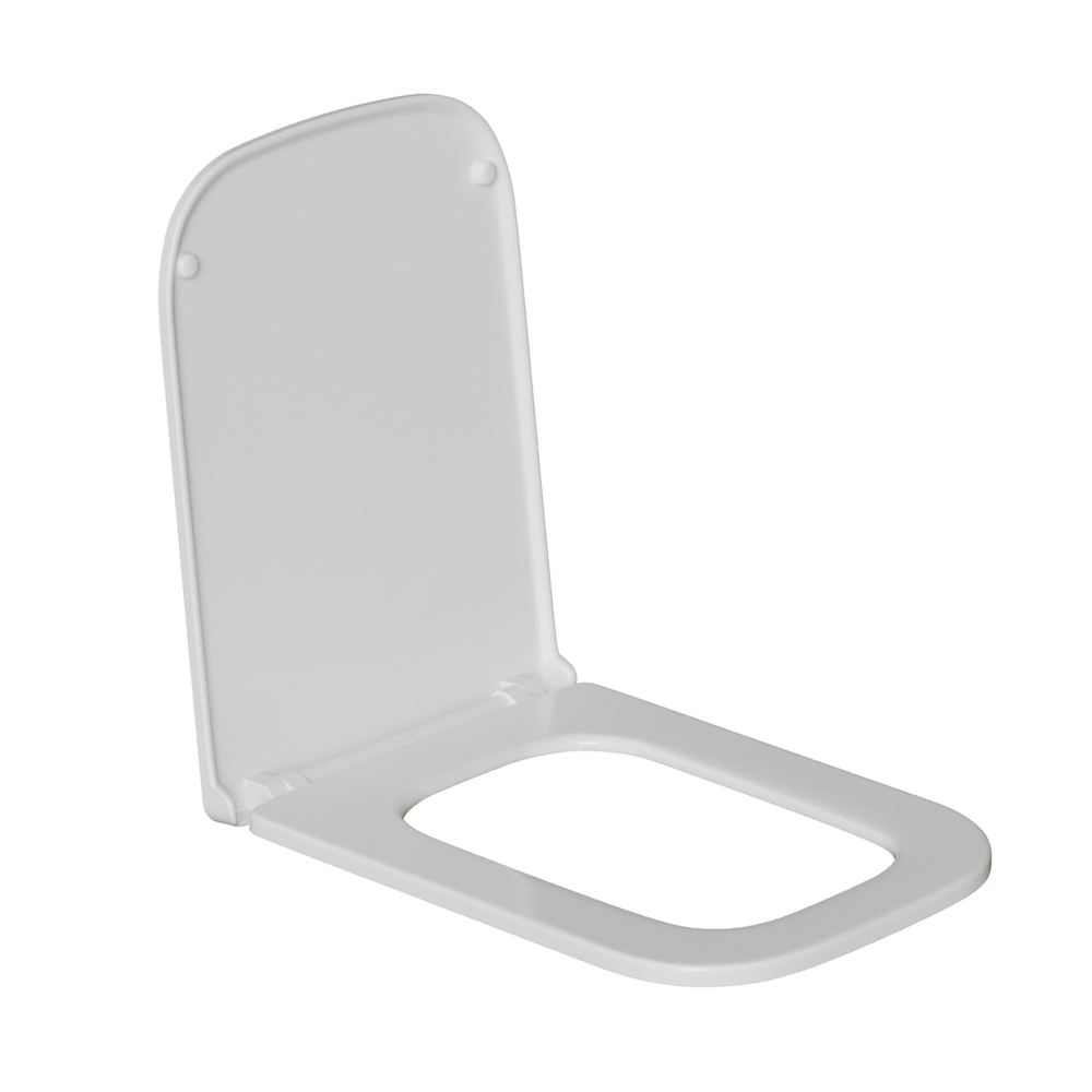 Сиденье для унитаза  WAVE СКВЕР/SQUARE дюропласт, микролифт БЕЛЫЙ