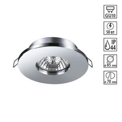 370802 SPOT NT22 598 Светильник встраиваемый влагозащищенный IP44 GU10 50W 220V AQUA